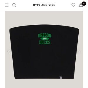NWT Hype and Vice University of Oregon Tube Top